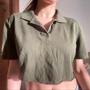 Cropped Polo Shirt